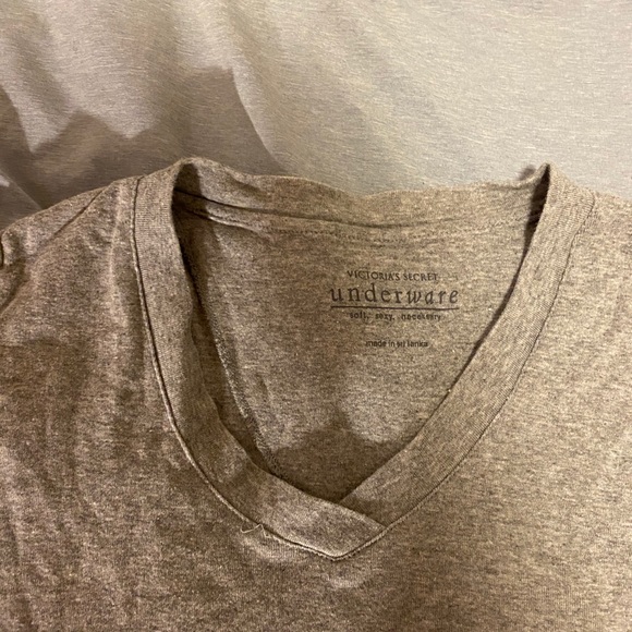 Victoria’s Secret Grey V Neck Tee - Picture 2 of 3